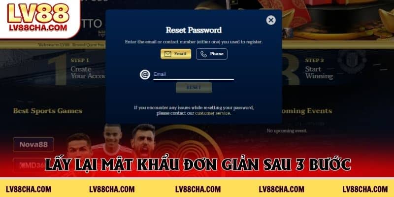 Lấy lại mật khẩu đơn giản sau 3 bước